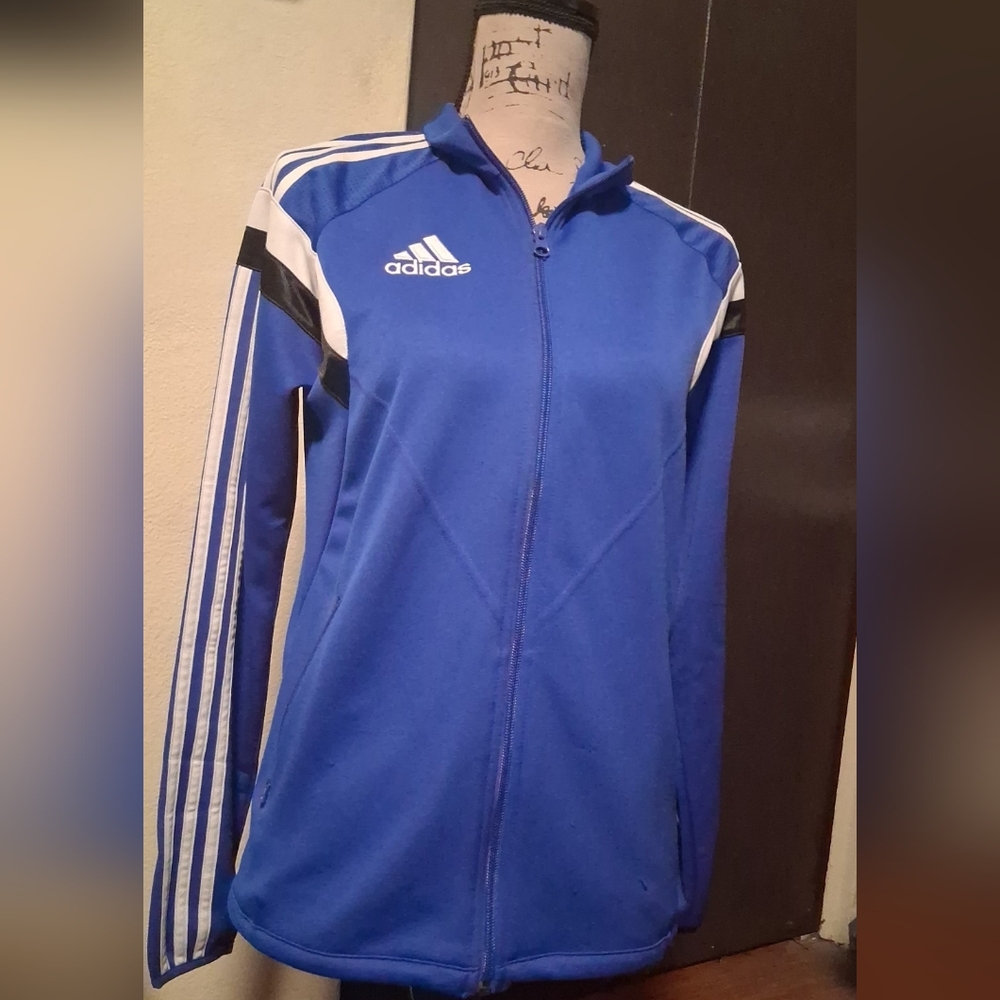 Adidas Women's Royal Blue Zip-Up Jacket